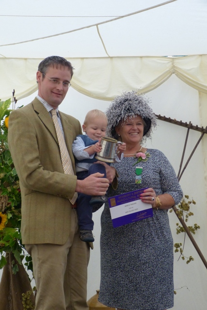 Receiving cup at Newbury Show